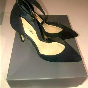 Gianni Bini Black Ankle Strap Heels - Size 6.5